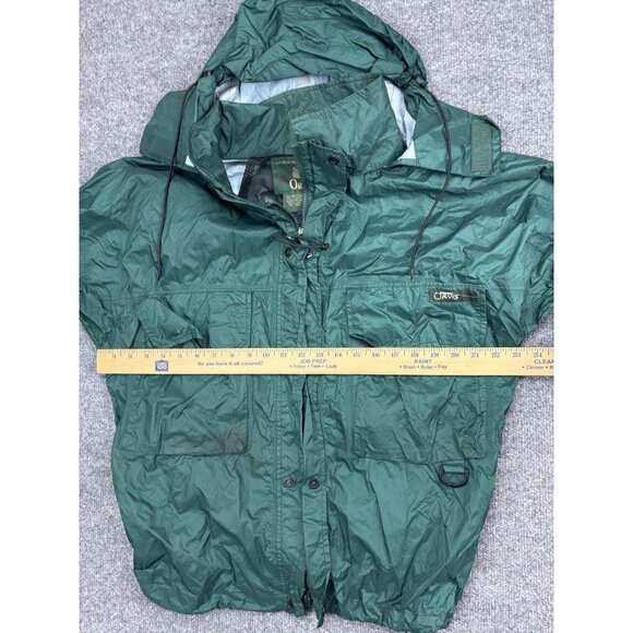 Orvis Jacket Mens Large Green Wading Fly Fishing Hooded Nylon Ripstop Pockets - Picture 3 of 7